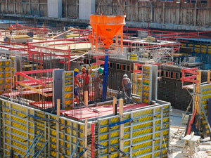 Arbeiter auf Baustelle