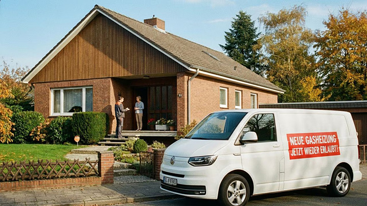 Neueinbau von Gasheizungen sind nach dem GModG wieder erlaubt. Quelle: Heizung.de