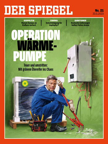 Spigeltitel Operation Wärmepumpe mit Robert Habeck